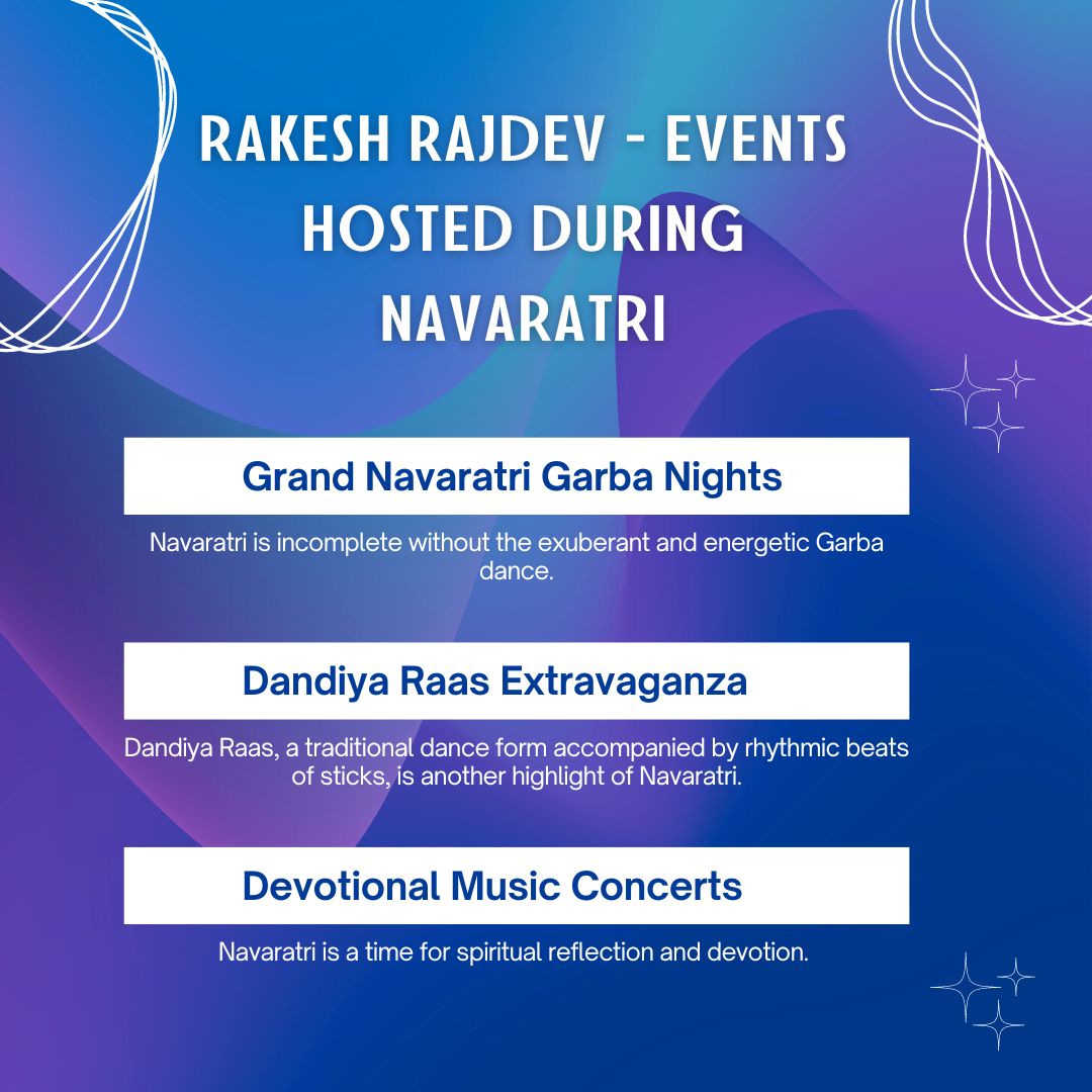 Rakesh Rajdev - Events Hosted During Navaratri